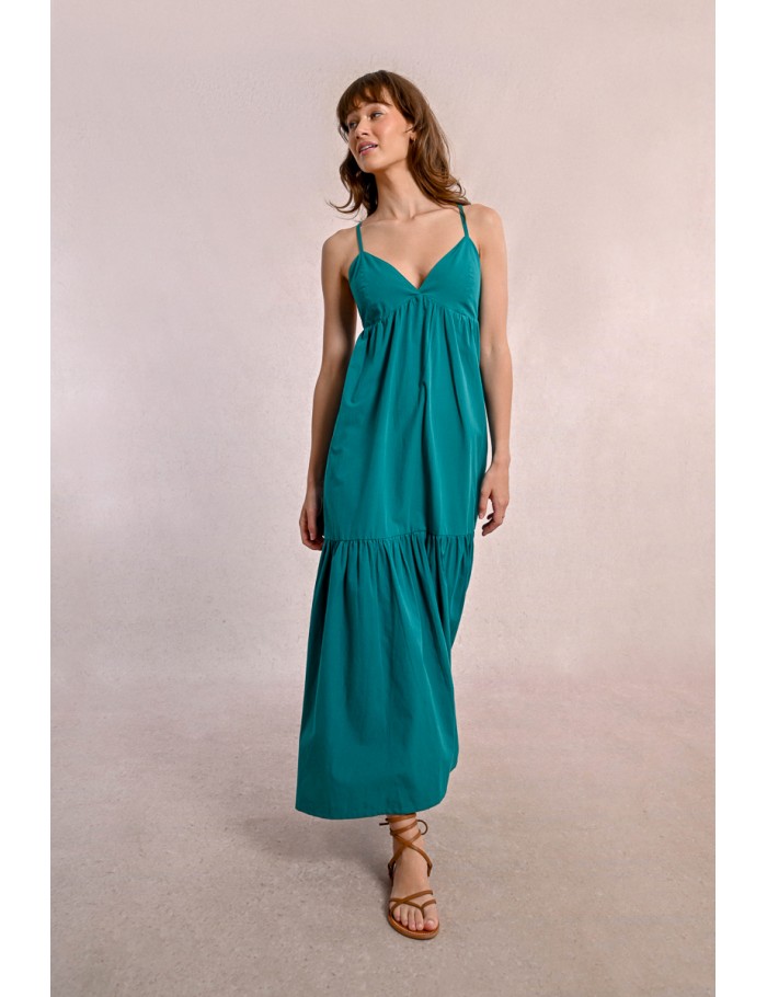 Lili Sidonio X Molly Bracken Robe Longue Croisée Dans Le Dos BLACK