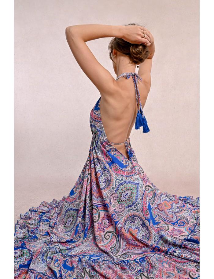 Lili Sidonio X Molly Bracken Robe Longue Dos Nu MULTICO AELIS