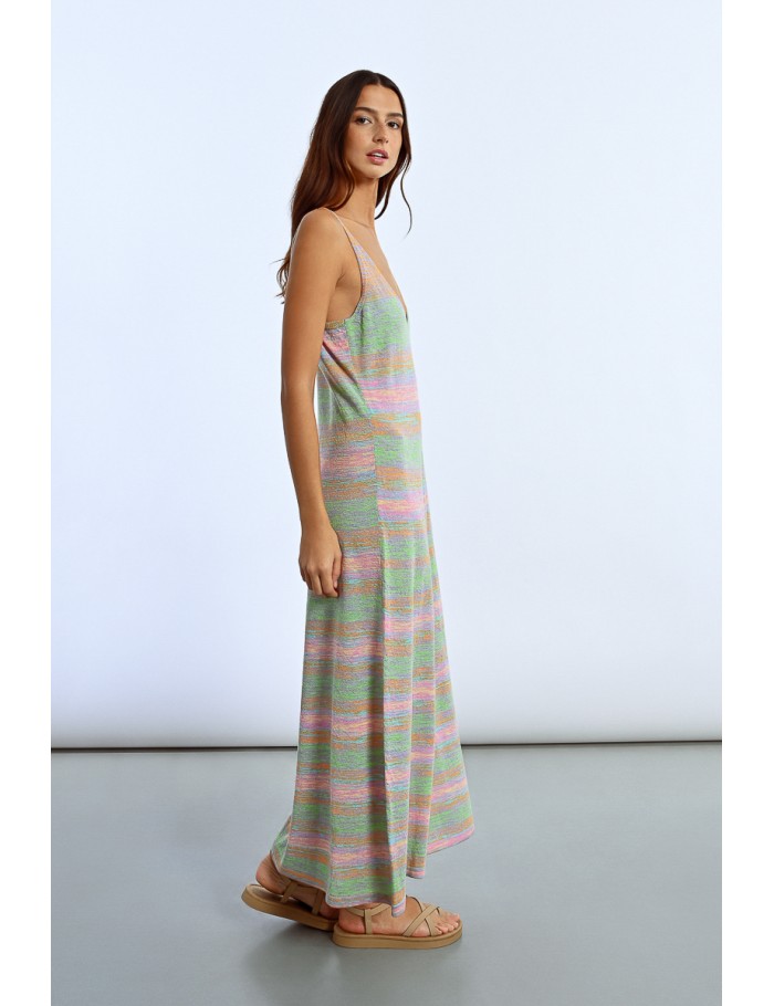 Lili Sidonio X Molly Bracken Robe Longue En Maille Rayée MULTICOLOUR