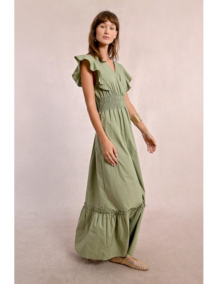 Lili Sidonio X Molly Bracken Robe Longue En Volume BLUE