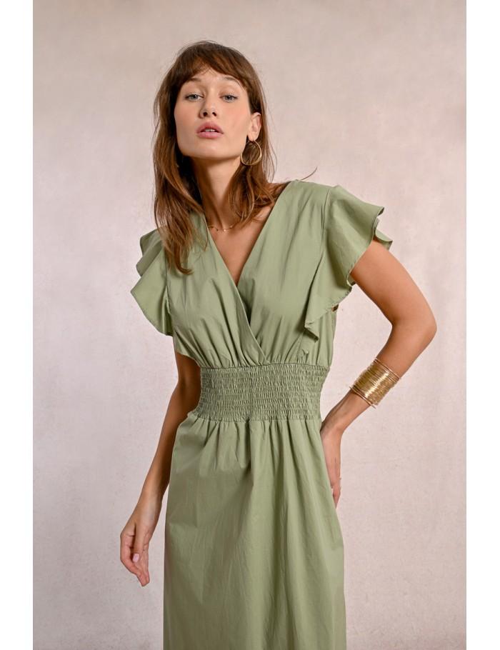 lili sidonio x molly bracken Robe longue en volume BLUE