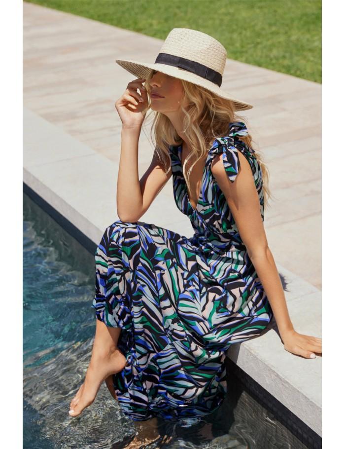 Lili Sidonio X Molly Bracken Robe Longue Et Fluide à Imprimé BLACK MELISSA