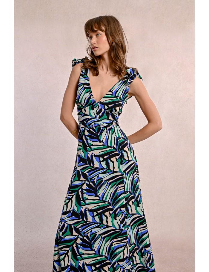 Lili Sidonio X Molly Bracken Robe Longue Et Fluide à Imprimé BLACK MELISSA