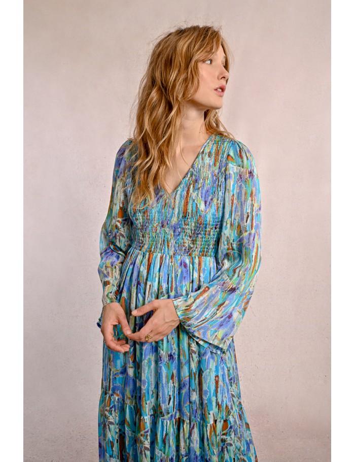 lili sidonio x molly bracken Robe longue imprimée BLUE EDMEE lili sidonio x molly bracken Robe longue imprimée BLUE EDMEE