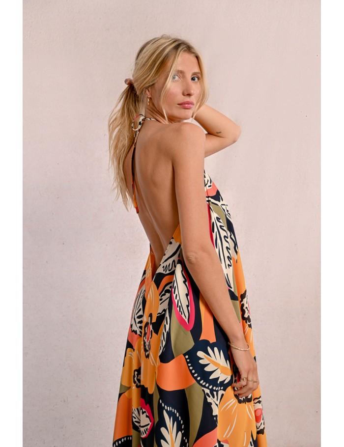 Lili Sidonio X Molly Bracken Robe Longue Imprimée MANGO YELLOW JANE