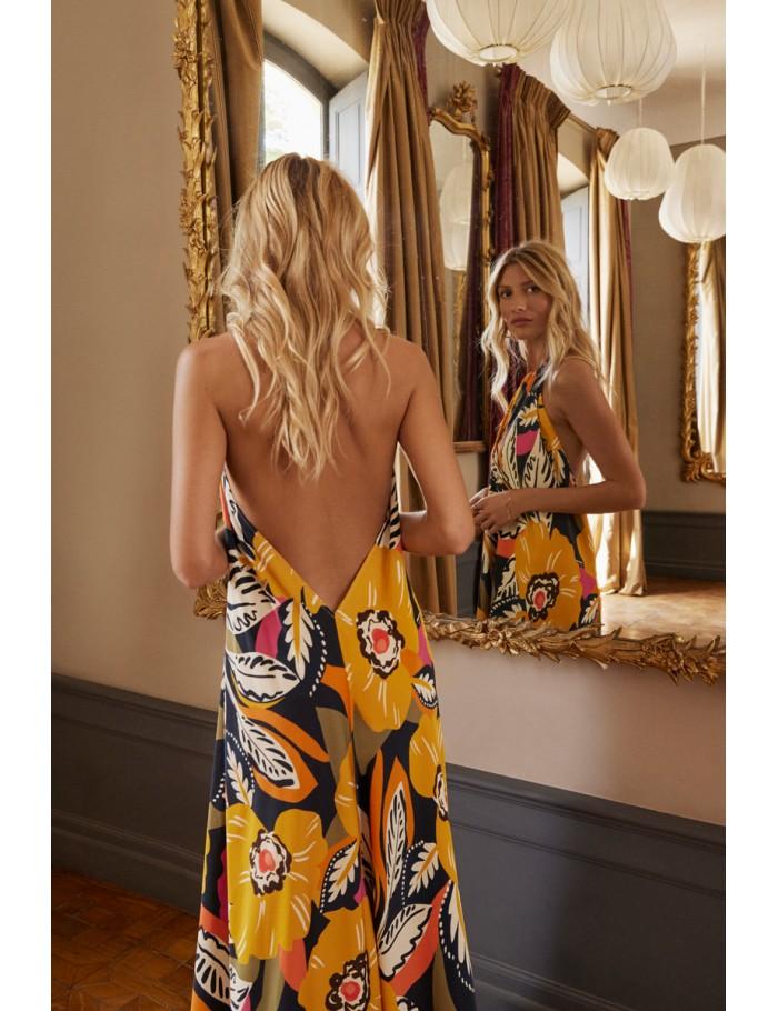 lili sidonio x molly bracken Robe longue imprimée MANGO YELLOW JANE