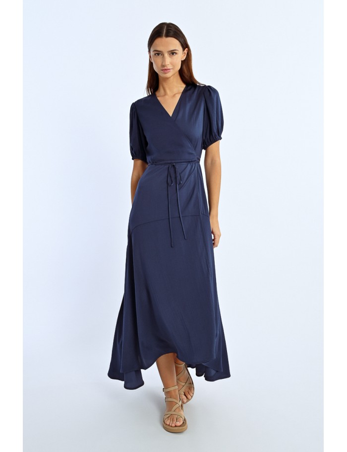lili sidonio x molly bracken Robe longue manches ballons NAVY BLUE