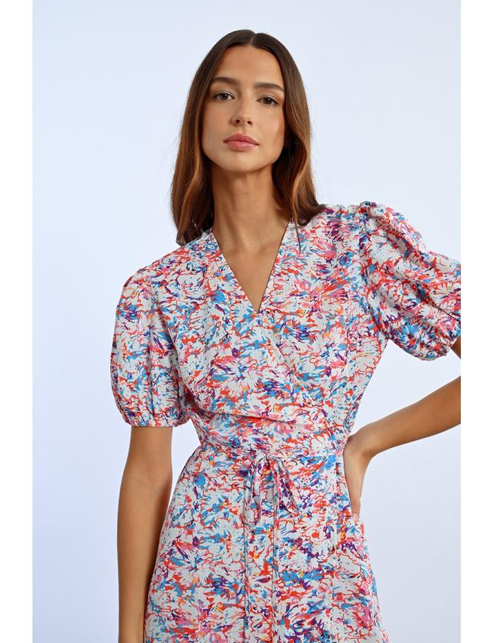 Lili Sidonio X Molly Bracken Robe Longue Portefeuille OFFWHITE CARMEN