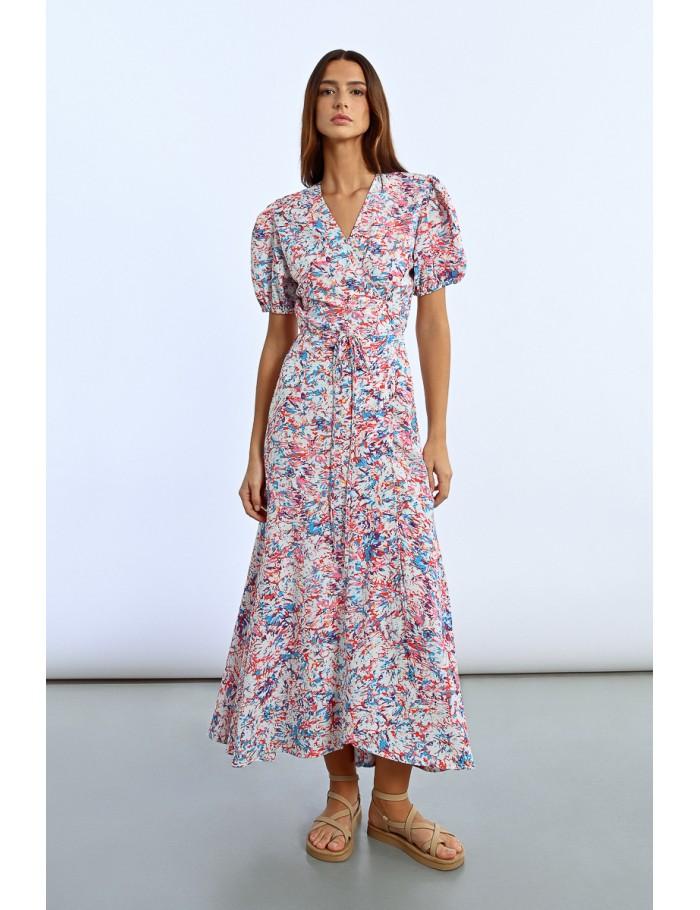 lili sidonio x molly bracken Robe longue portefeuille OFFWHITE CARMEN