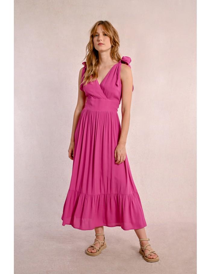 Lili Sidonio X Molly Bracken Robe Longue PURPLE BOUGAINVILLIER