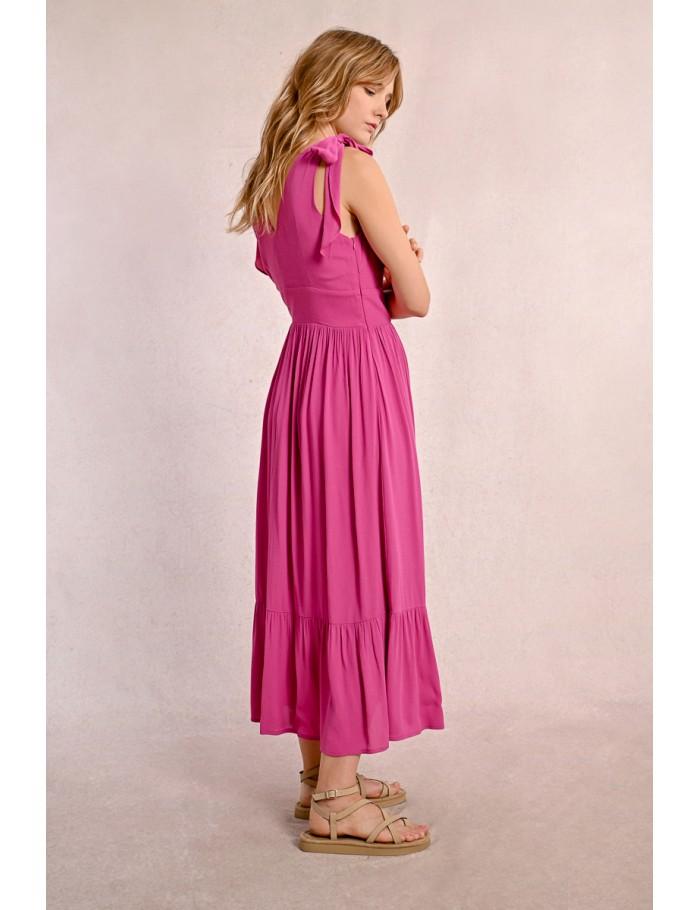 Lili Sidonio X Molly Bracken Robe Longue PURPLE BOUGAINVILLIER