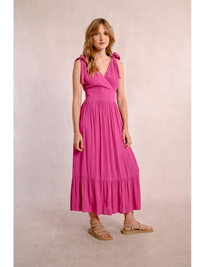 lili sidonio x molly bracken Robe longue PURPLE BOUGAINVILLIER