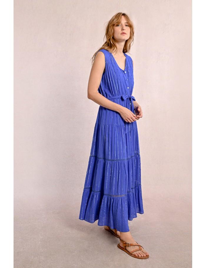lili sidonio x molly bracken Robe longue rayée BLUE