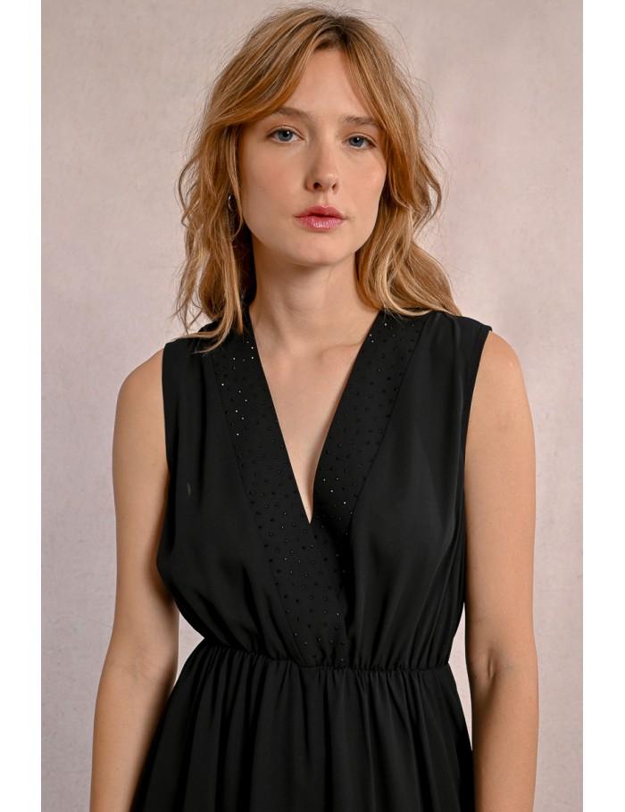 Lili Sidonio X Molly Bracken Robe Longue Semi Transparente BLACK