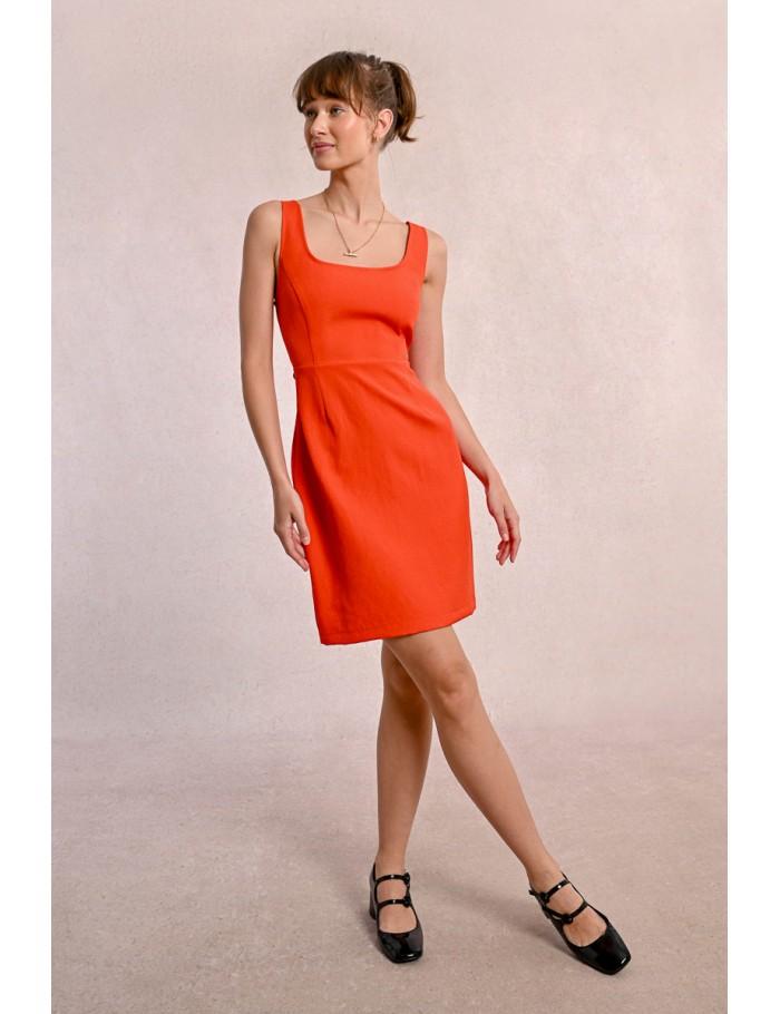 Lili Sidonio X Molly Bracken Robe Rétro à Dos Ouvert CORAL