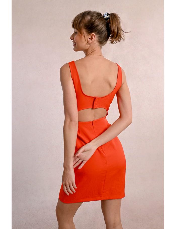 Lili Sidonio X Molly Bracken Robe Rétro à Dos Ouvert CORAL