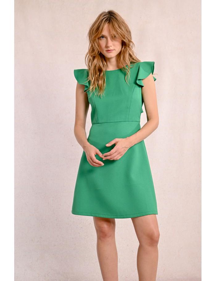 Lili Sidonio X Molly Bracken Robe Rétro Courte VERT