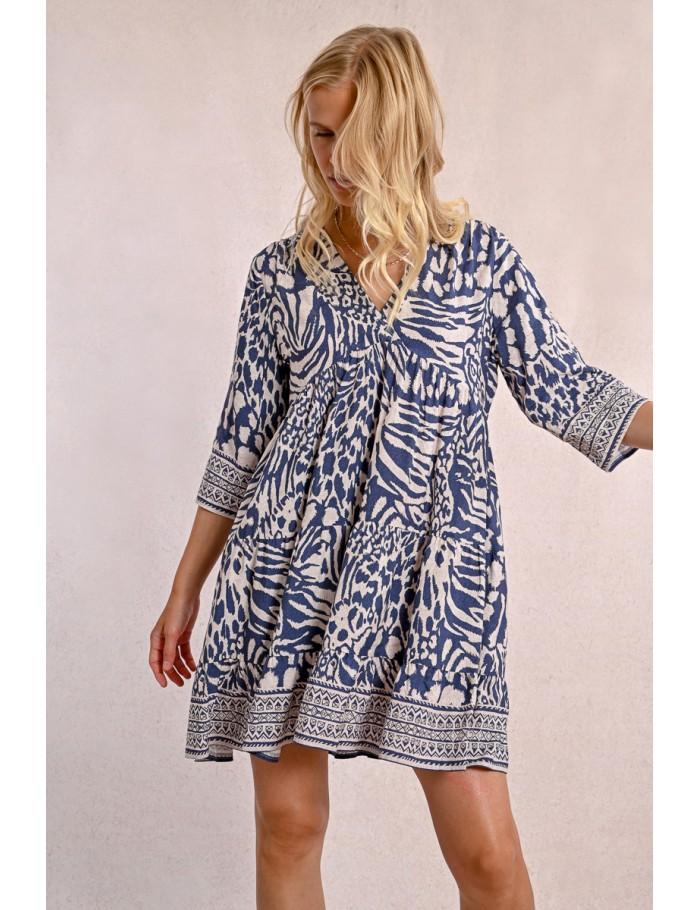 Lili Sidonio X Molly Bracken Robe Style Kimono DENIM BLUE MAGGY
