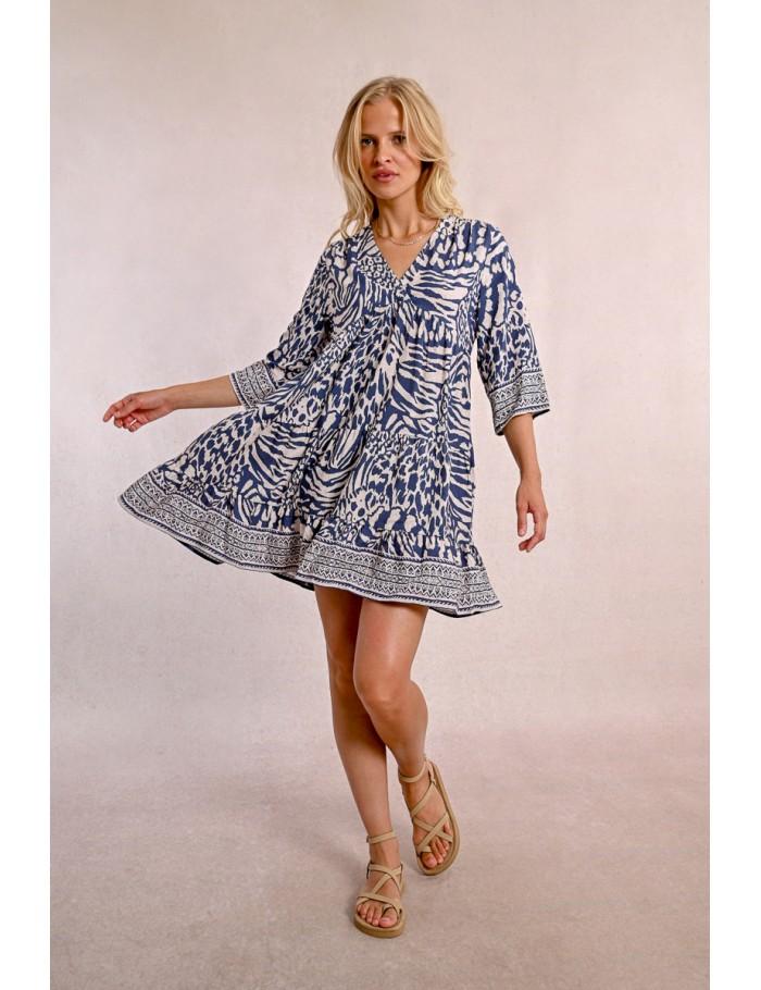 Lili Sidonio X Molly Bracken Robe Style Kimono DENIM BLUE MAGGY
