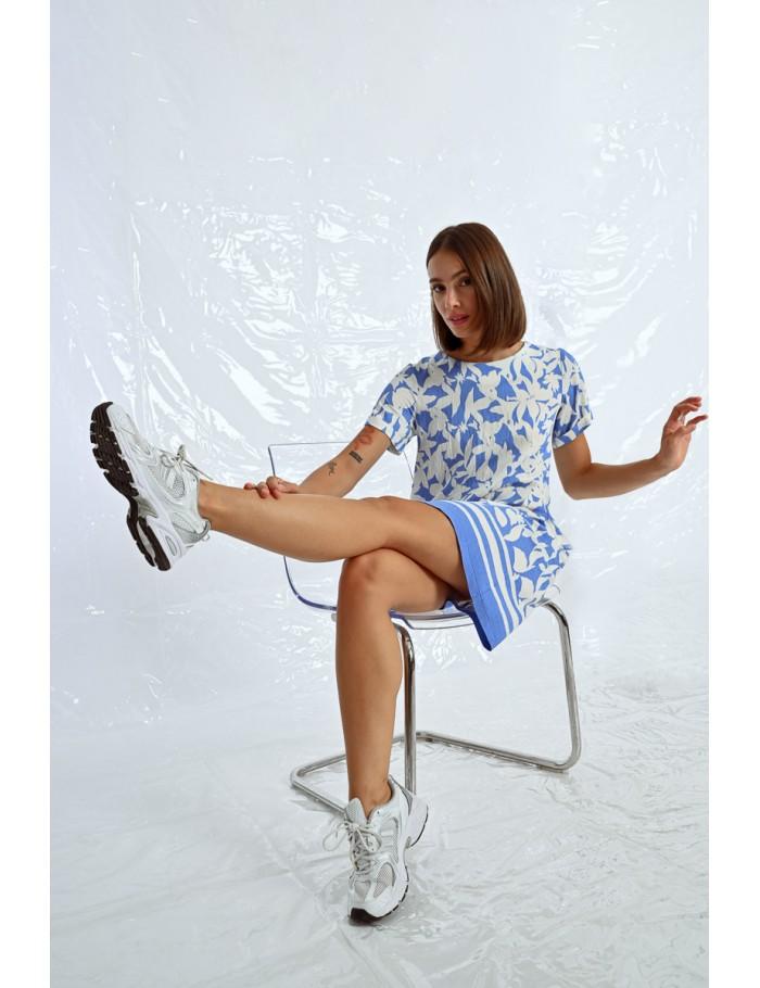 Lili Sidonio X Molly Bracken Robe T Shirt Imprimée BLUE HOLBOX