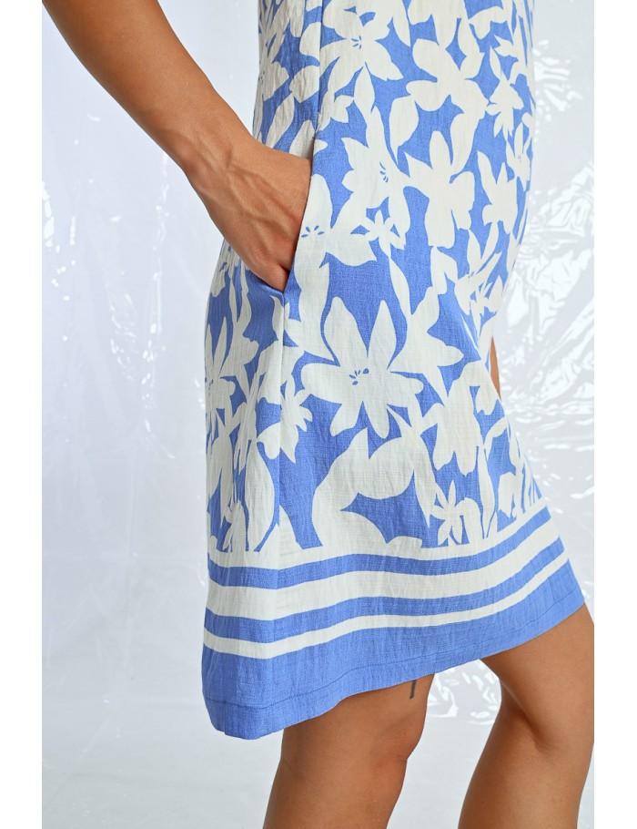 Lili Sidonio X Molly Bracken Robe T Shirt Imprimée BLUE HOLBOX