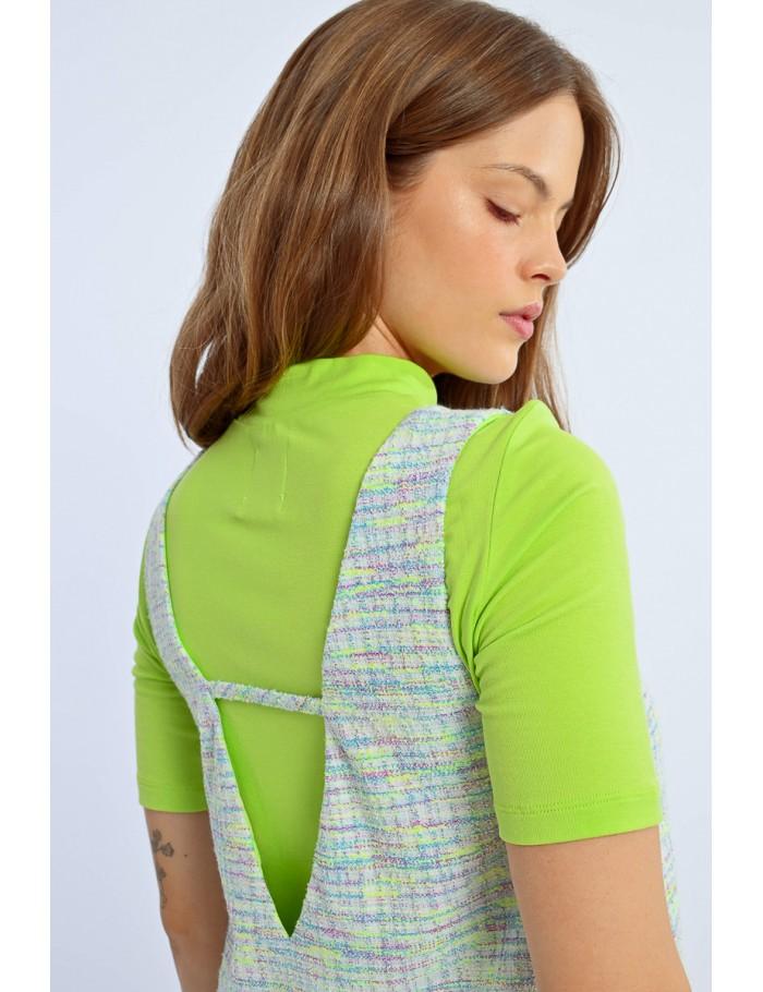 Lili Sidonio X Molly Bracken Robe Trapèze En Tweed MULTICOLOUR