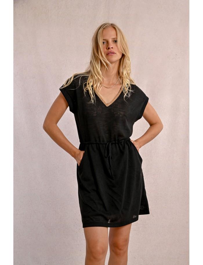 Lili Sidonio X Molly Bracken Robe Tunique Courte BLACK