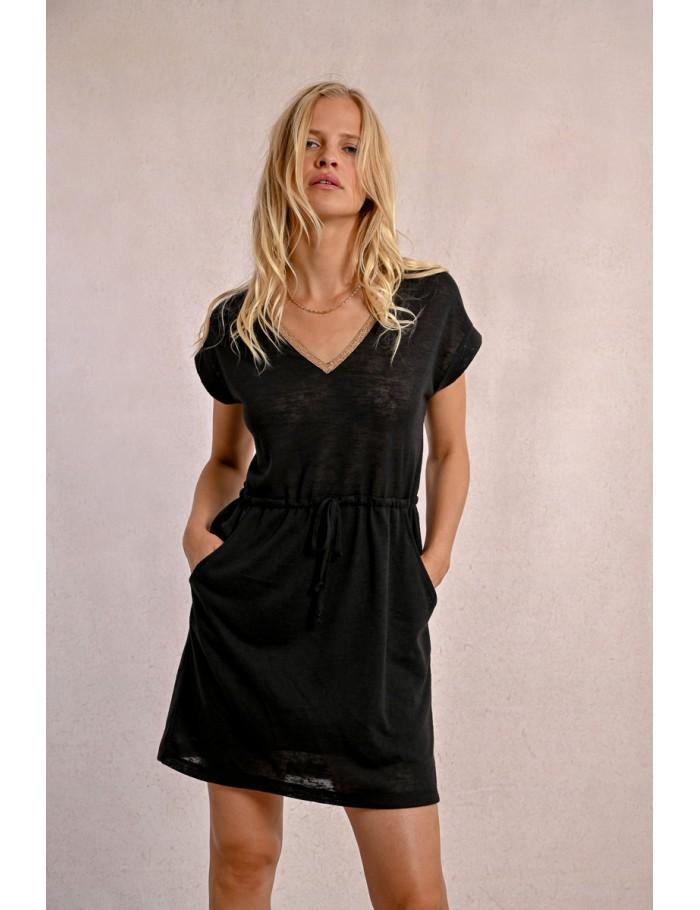 lili sidonio x molly bracken Robe tunique courte BLACK