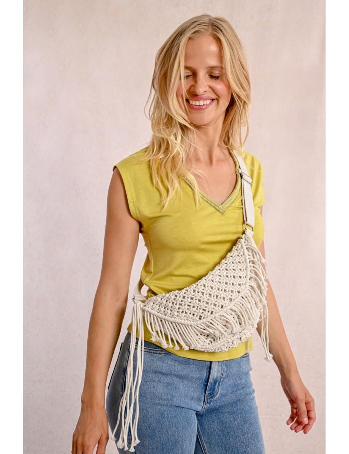 Lili Sidonio X Molly Bracken Sac Banane En Crochet WHITE