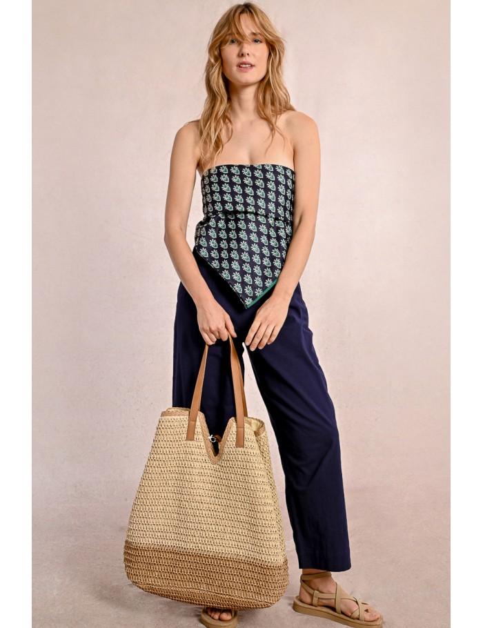 Lili Sidonio X Molly Bracken Sac Cabas En Paille ÉCRU
