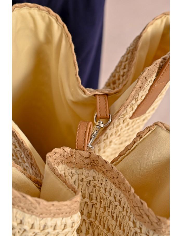 Lili Sidonio X Molly Bracken Sac Cabas En Paille ÉCRU