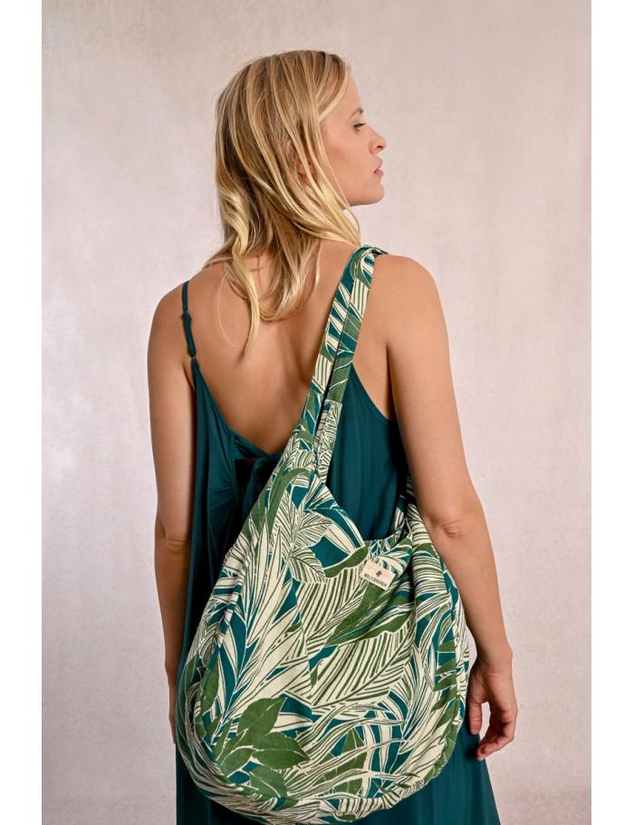 Lili Sidonio X Molly Bracken Sac Cabas Souple Imprimé Végétal KHAKI KALA