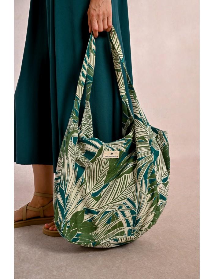 Lili Sidonio X Molly Bracken Sac Cabas Souple Imprimé Végétal KHAKI KALA