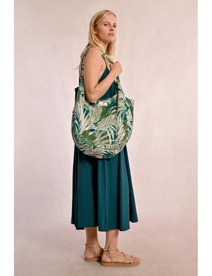 lili sidonio x molly bracken Sac cabas souple imprimé végétal KHAKI KALA