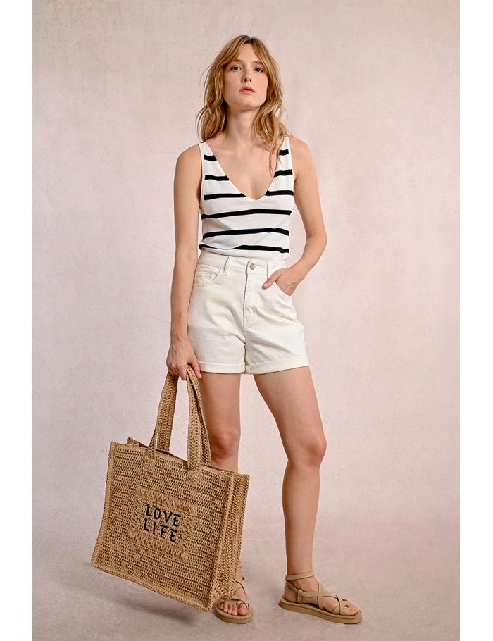 Lili Sidonio X Molly Bracken Sac Panier Love Life BEIGE