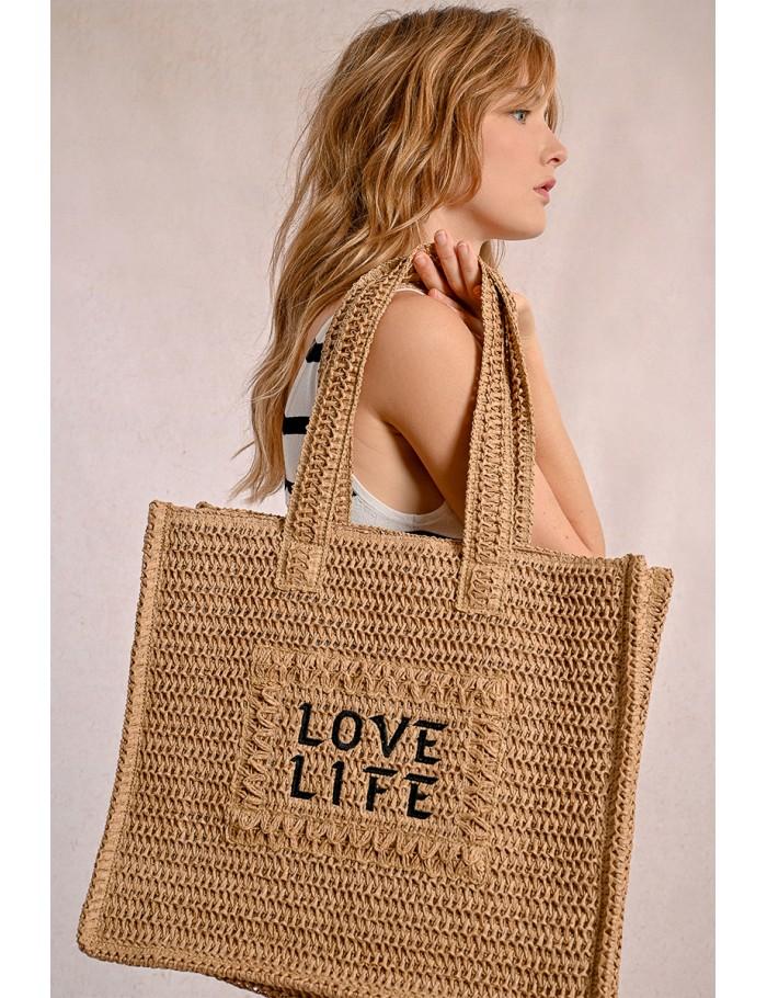 lili sidonio x molly bracken Sac panier love life BEIGE