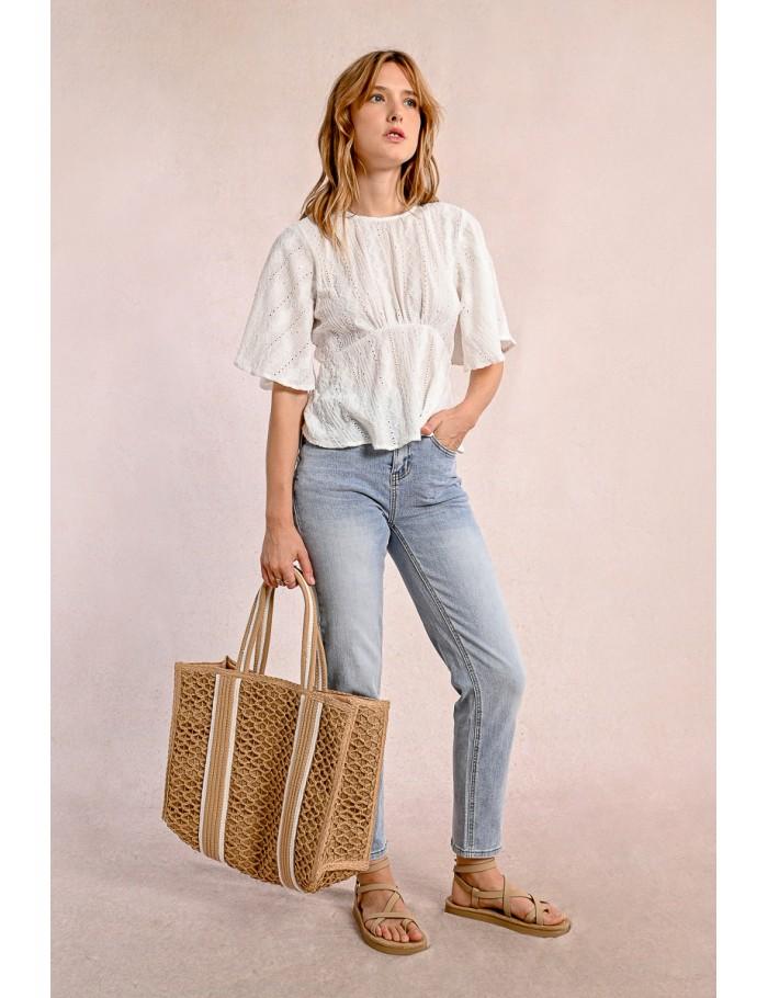 Lili Sidonio X Molly Bracken Sac Panier Tressé BEIGE