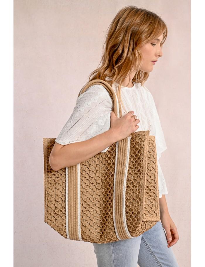 Lili Sidonio X Molly Bracken Sac Panier Tressé BEIGE