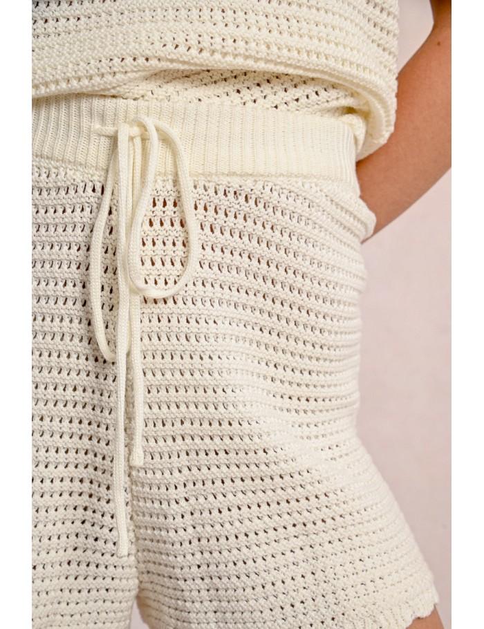 Lili Sidonio X Molly Bracken Short En Crochet BLACK