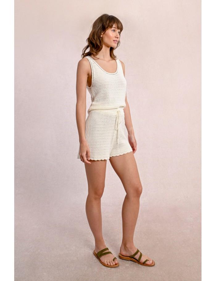 Lili Sidonio X Molly Bracken Short En Crochet BLACK