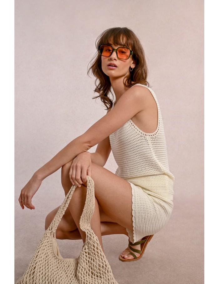 lili sidonio x molly bracken Short en crochet BLACK