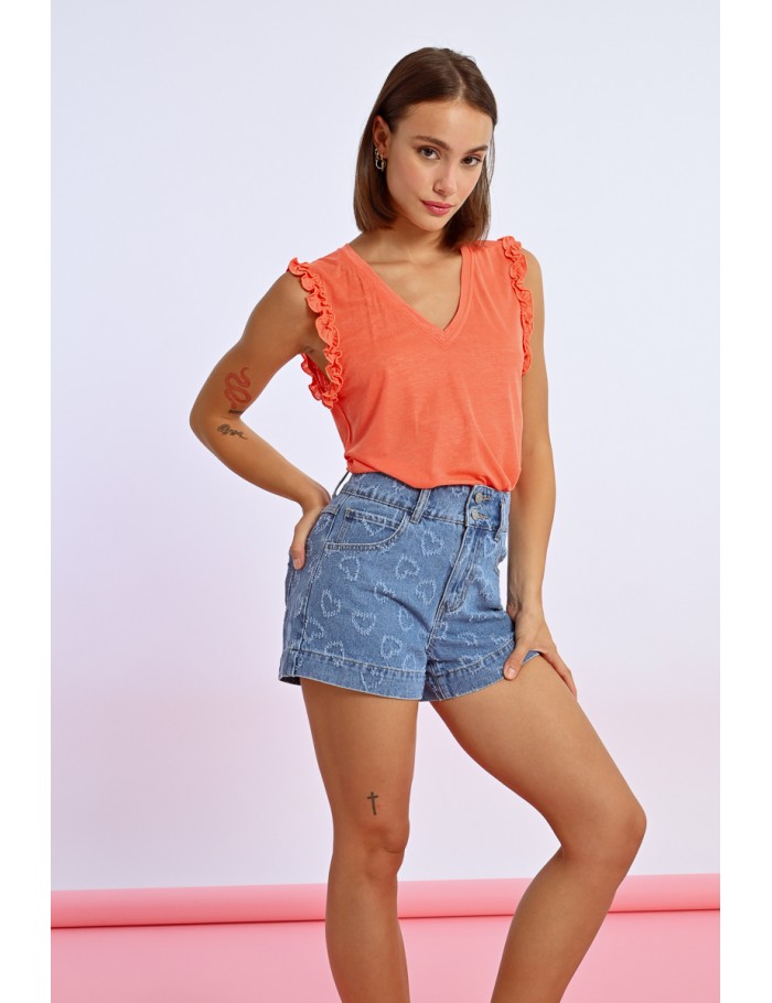 lili sidonio x molly bracken Short en jean à strass DENIM BLUE lili sidonio x molly bracken Short en jean à strass DENIM BLUE