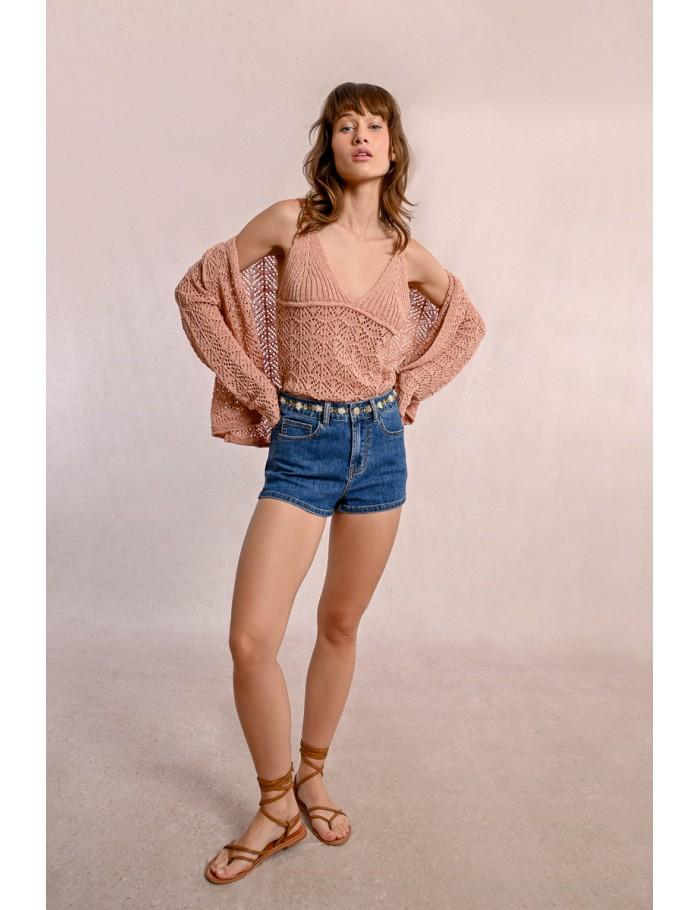Lili Sidonio X Molly Bracken Short En Jean DENIM BLUE