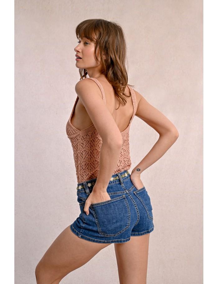 Lili Sidonio X Molly Bracken Short En Jean DENIM BLUE
