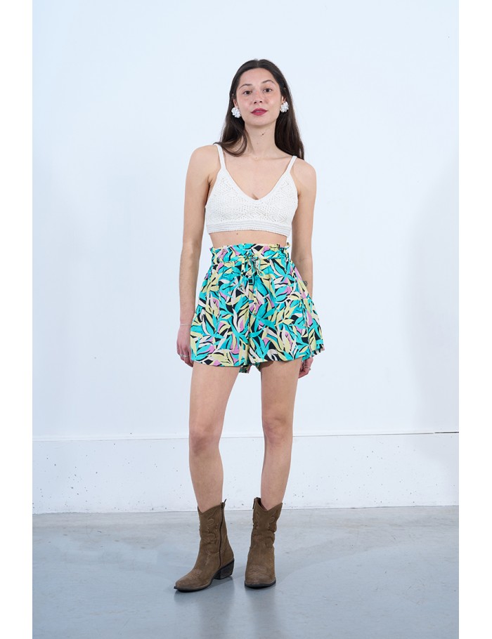 Lili Sidonio X Molly Bracken Short Taille Haute élastiquée BLACK COBA