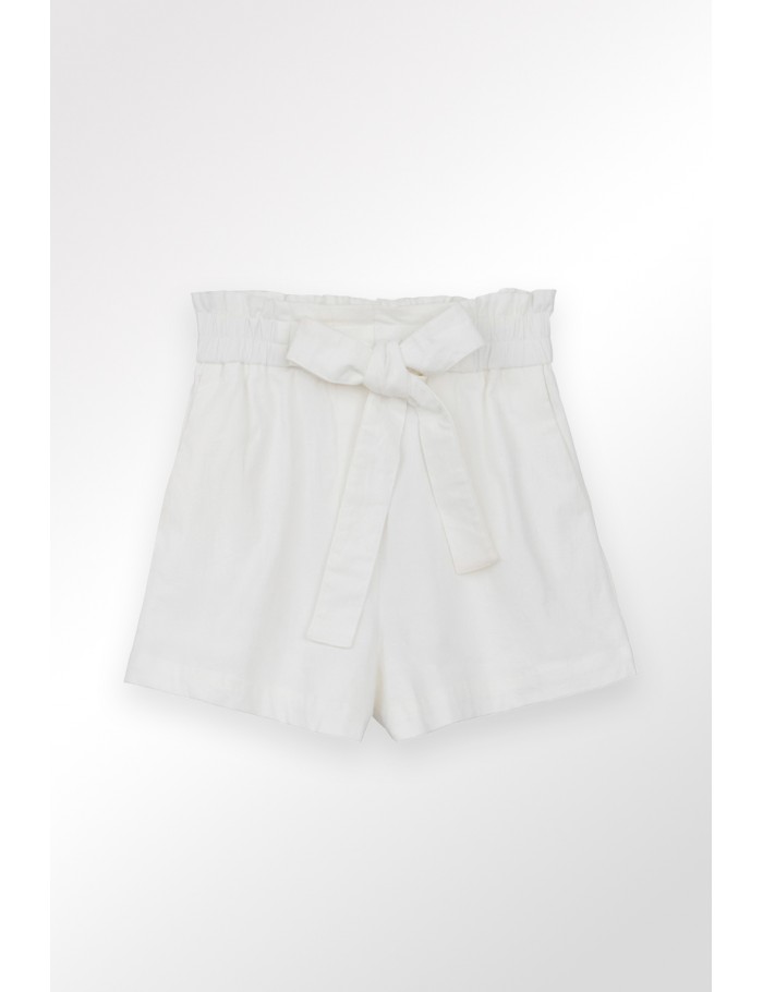 Lili Sidonio X Molly Bracken Short Taille Haute Nouable à La Taille WHITE