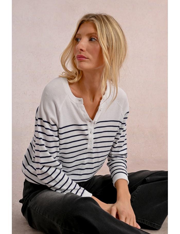 Lili Sidonio X Molly Bracken Sous Pull Rayé WHITE/GREEN