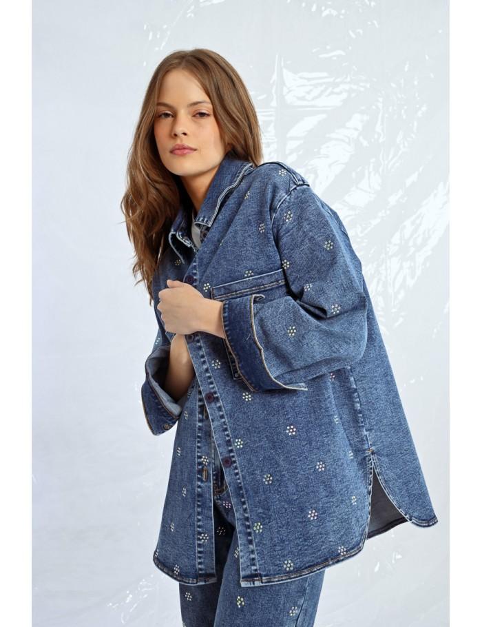 Lili Sidonio X Molly Bracken Surchemise En Jean DENIM BLUE