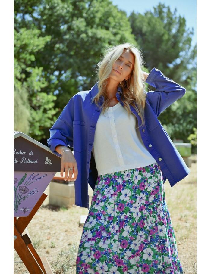 Lili Sidonio X Molly Bracken Surchemise Large COBALT BLUE