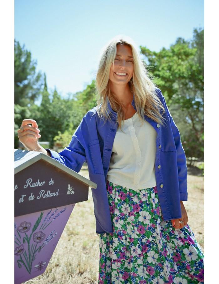 lili sidonio x molly bracken Surchemise large COBALT BLUE